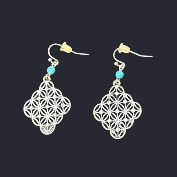 Silver Boho Dangle Earrings! - Picture 1 of 3